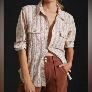 MOTHER The Frenchie Buttondown Linen Blend Shirt